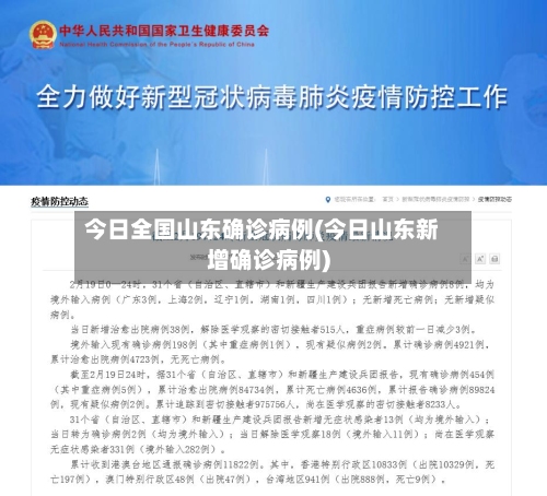 今日全国山东确诊病例(今日山东新增确诊病例)