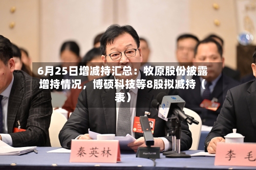 6月25日增减持汇总：牧原股份披露增持情况，博硕科技等8股拟减持（表）-第2张图片