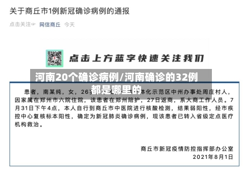 河南20个确诊病例/河南确诊的32例都是哪里的-第2张图片