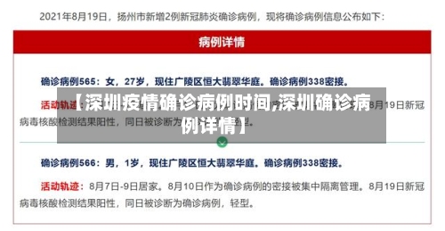【深圳疫情确诊病例时间,深圳确诊病例详情】