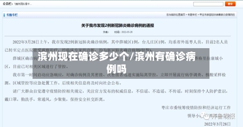 滨州现在确诊多少个/滨州有确诊病例吗-第3张图片