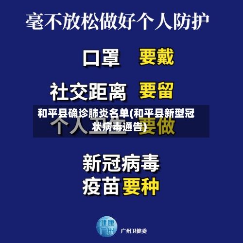 和平县确诊肺炎名单(和平县新型冠状病毒通告)