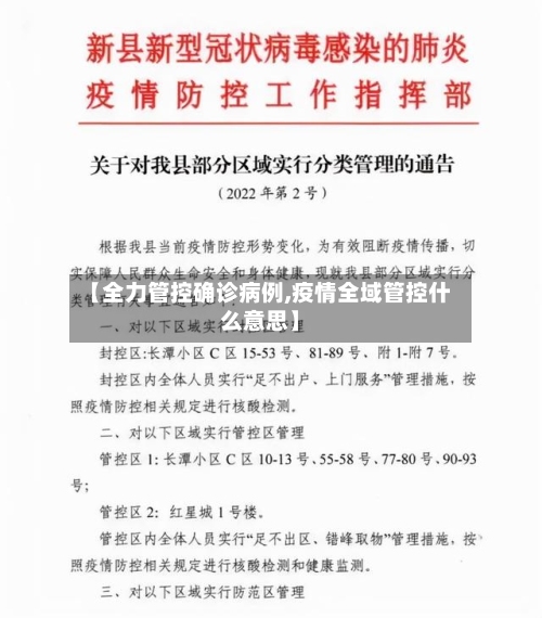 【全力管控确诊病例,疫情全域管控什么意思】-第2张图片