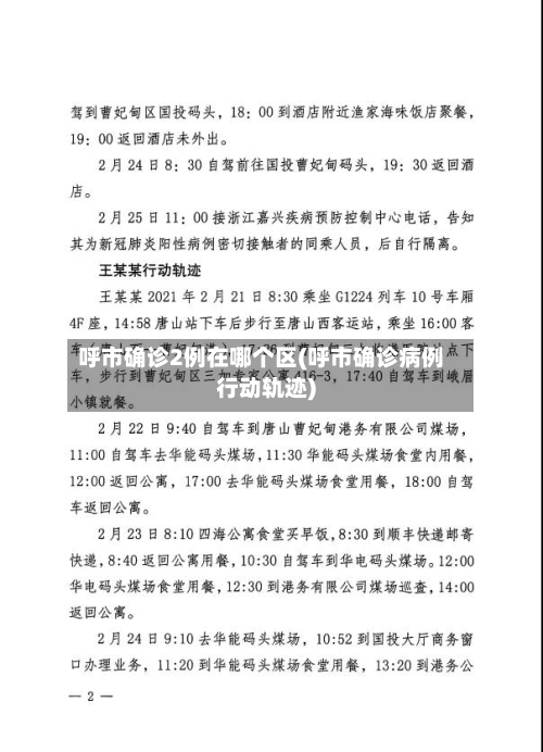 呼市确诊2例在哪个区(呼市确诊病例行动轨迹)