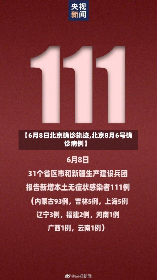 【6月8日北京确诊轨迹,北京8月6号确诊病例】