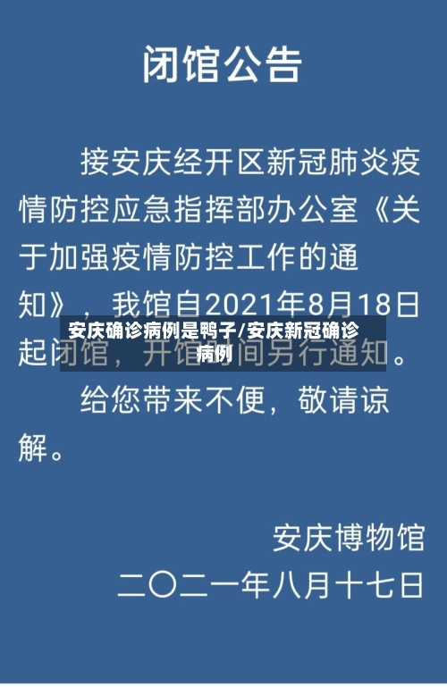 安庆确诊病例是鸭子/安庆新冠确诊病例