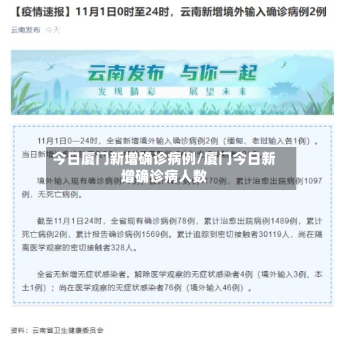 今日厦门新增确诊病例/厦门今日新增确诊病人数-第2张图片