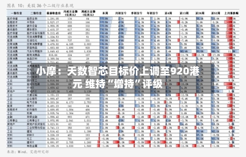 小摩：天数智芯目标价上调至920港元 维持“增持”评级-第2张图片
