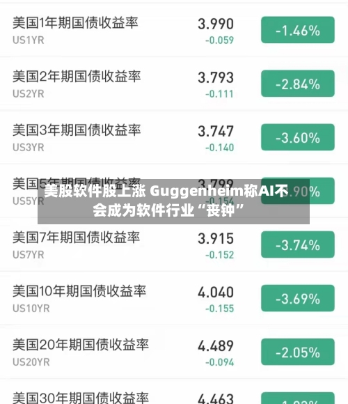 美股软件股上涨 Guggenheim称AI不会成为软件行业“丧钟”-第3张图片
