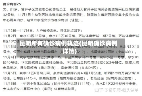 昆明所有确诊病例轨迹(昆明确诊病例详情)