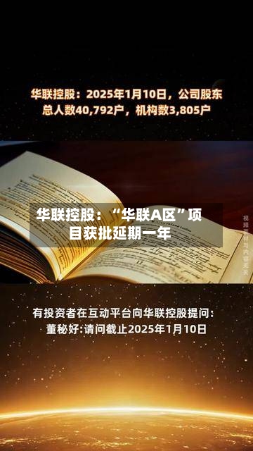 华联控股：“华联A区”项目获批延期一年-第2张图片