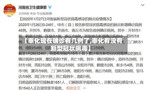 【奉化现在确诊有几例了,奉化有没有新型冠状病毒】