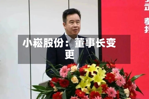 小崧股份：董事长变更-第2张图片