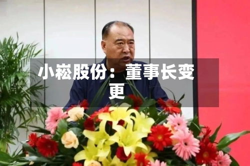 小崧股份：董事长变更-第3张图片