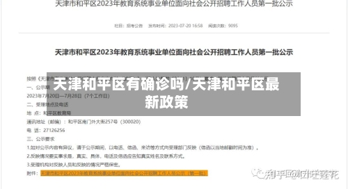 天津和平区有确诊吗/天津和平区最新政策-第2张图片
