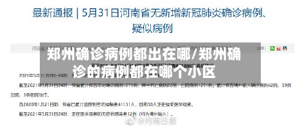 郑州确诊病例都出在哪/郑州确诊的病例都在哪个小区-第2张图片