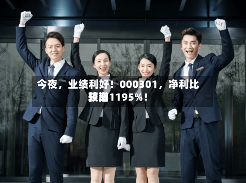 今夜，业绩利好！000301	，净利比较高预增1195%！-第3张图片