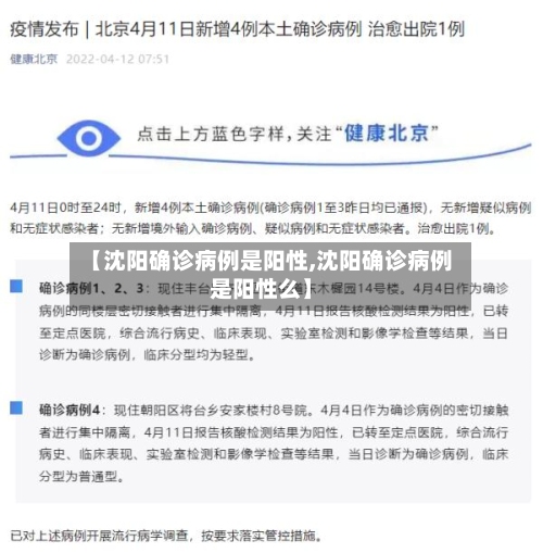【沈阳确诊病例是阳性,沈阳确诊病例是阳性么】-第2张图片