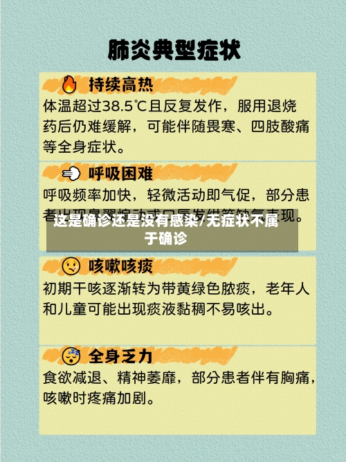 这是确诊还是没有感染/无症状不属于确诊