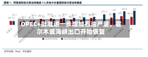 OPEC+批准进一步增加石油产量	，霍尔木兹海峡出口开始恢复-第2张图片