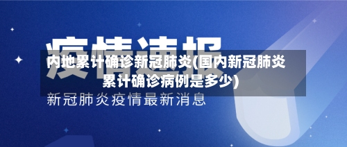 内地累计确诊新冠肺炎(国内新冠肺炎累计确诊病例是多少)-第3张图片