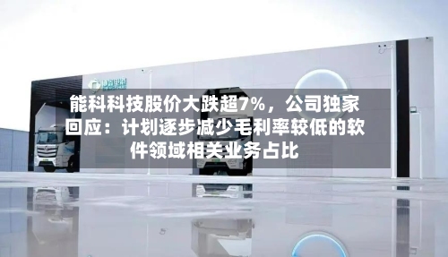 能科科技股价大跌超7%	，公司独家回应：计划逐步减少毛利率较低的软件领域相关业务占比-第3张图片