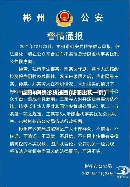 咸阳4例确诊轨迹图(咸阳出现一例)
