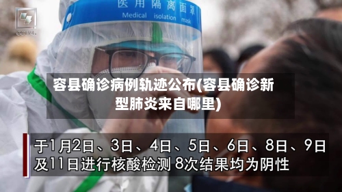 容县确诊病例轨迹公布(容县确诊新型肺炎来自哪里)